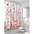 thumbnail image 3 of Boanket Polyester Fabric Red Polka Dot Shower Curtain, Modern Art Abstract Watercolor Dot Waterproof Bathtub Curtain Bathroom Decor Set with Hooks 60 x 72 Inches,, 3 of 6