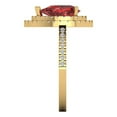 thumbnail image 3 of Halo Engagement Ring for Women - 2.48ct Natural Garnet in 18K Yellow Gold Promise Ring, 3 of 6