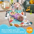 thumbnail image 2 of Fisher-Price Baby Playmat Glow and Grow Kick & Play Piano Gym, Blue Musical Learning Toy with Developmental Activities for Newborns 0+ Months, 2 of 5