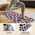 thumbnail image 4 of Pink and Black Of Leopard Print Hot Yoga Mat Towel Non Slip for Hot Yoga - Quick-Drying Yoga Mat Cover with 4 Corner Pockets with Travel Bag - Hot Yoga Towel Non Slip 74"x26", 4 of 6
