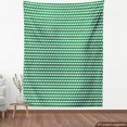 thumbnail image 4 of Ambesonne Abstract Fabric by the Yard Upholstery, Repeated Geometric Motifs, 5 Yards, Emerald Blue and Apple Green, 4 of 5