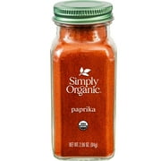Simply Organic Paprika, Shelf-Stable, 2.96 oz Bottle