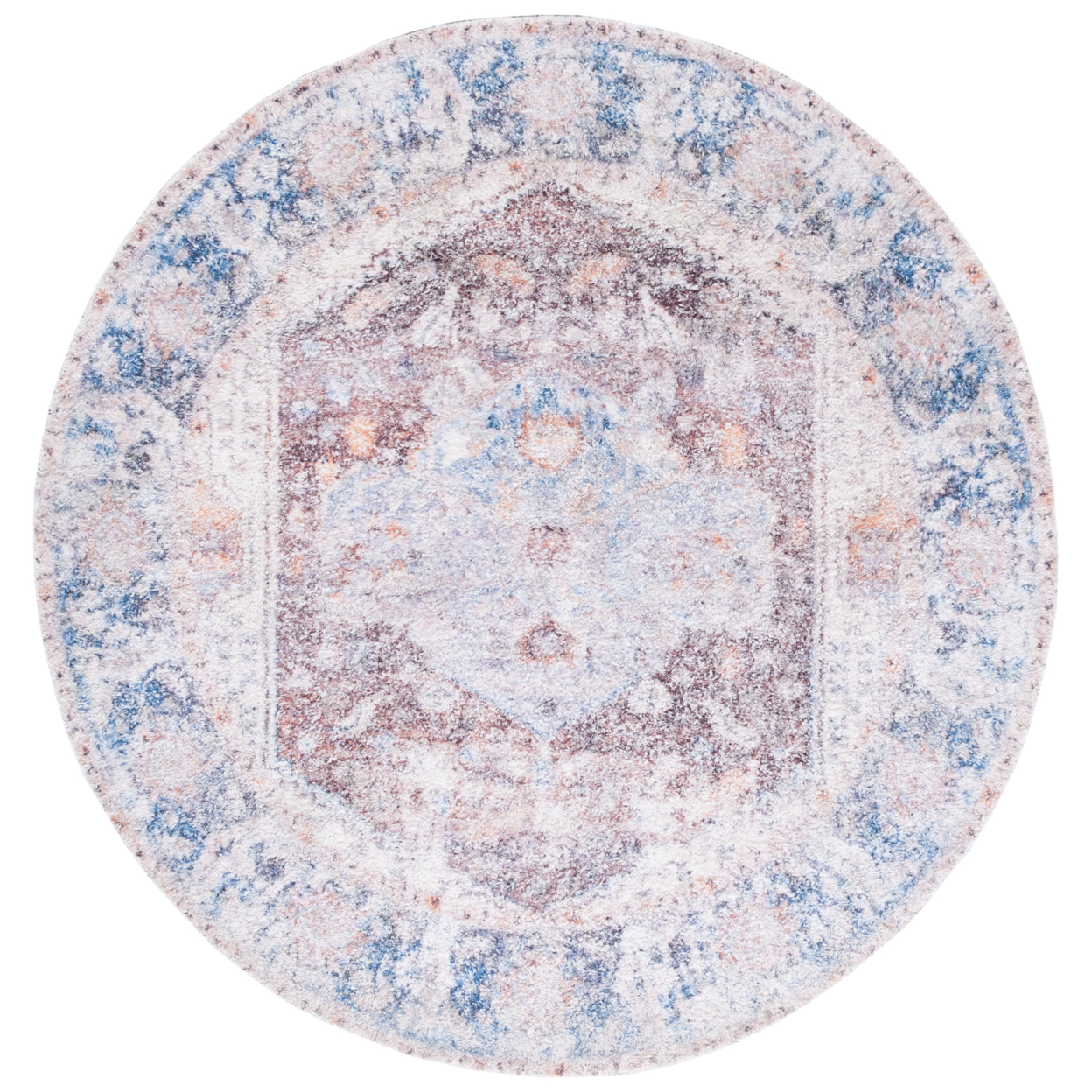SAFAVIEH Classic Vintage Leandre Medallion Area Rug, Rust/Blue, 8' x 10'