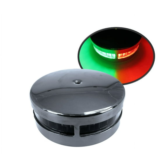 Pactrade Marine Horizontal SS304 Navigation Light Bicolor LED Green & Red 110LM