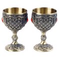 thumbnail image 1 of Copa De Vino En Relieve De Metal, Fase De aleación De Zinc Vintage Juego De Copas De Metal Vintage Pequeña Taza De Vino En Relieve Pequeña Copa De Vino De Matorral De Matices De, 1 of 7