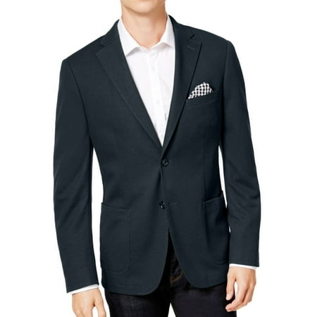 Bar III Suits & Suit Separates - Navy Blue Mens Two Button Notch-Collar ...