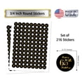 thumbnail image 4 of 65th Birthday Black Kisses Stickers, (Set of 216) Chocolate Drops Labels Stickers For 65 Birthday, Party Favors Decor for Kisses. Made in USA,, 4 of 5