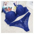 thumbnail image 1 of Women Lace Drill Bra Set Push Up Underwear Set Bra and Thong Set, 1 of 4