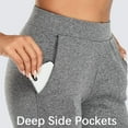 thumbnail image 5 of Women Winter Thermal Workout Yoga Pants with Pockets Fleece Lined Leggings, 5 of 7