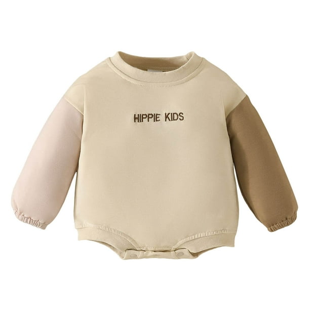 Gibobby Mamelucos para bebe nina Bebe Ninos Ninas Manga Larga Patchwork Color Impresion Mono Recien Nacido Marron 3 6 Meses Bodega Aurrera en linea