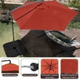 thumbnail image 3 of Pure Garden 10-Foot Offset Patio Umbrella with Crank and Base (Orange), 3 of 8