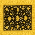 thumbnail image 1 of Ahgly Company Indoor Square Oriental Yellow Traditional Area Rugs, 5' Square, 1 of 4