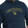 thumbnail image 6 of Men's G-III Sports by Carl Banks Navy Milwaukee Brewers Adaptive Lockup Fleece Hoodie, 6 of 7
