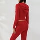 thumbnail image 5 of Pantalones Estilo deportivo Cárdigan Sudadera con capucha Top Pantalones Casual Mujer Traje de vacaciones asimétrico Ygjytge Rojo T L para Mujer, 5 of 5
