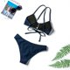 thumbnail image 2 of Gibobby Conjunto de bikini sexy Trajes de baño de 2 piezas para mujer Conjunto de bikini con anillo halter(Azul,M), 2 of 4