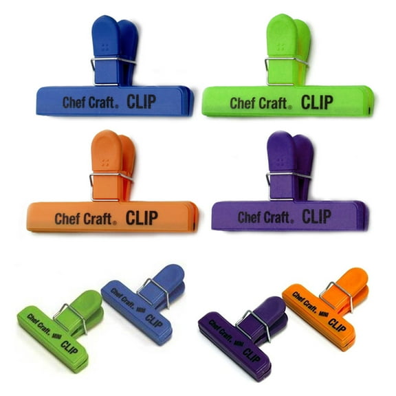 8 Piece Bag Clips Food Chip Assorted Size Multi Purpose Clothespin Mini Clip Crafts