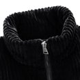 thumbnail image 6 of Quilted Jackets for Men Windproof Long Sleeve Turndown Collar Solid Color Casual Winter Fleece Windproof Comfortable Warm Jackets with Pockets, 6 of 9
