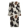 thumbnail image 6 of FOR U DESIGNS Cow Print House Dresses for Women Lightweight Long Sleeve Night Shirts Breathable Sleep Dress House Dresses for Women with Pockets, S, 6 of 8