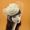 thumbnail image 2 of chapeau voile Rétro - Fascinateur de costume de voile de mariée Élégant, 2 of 10