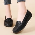 thumbnail image 4 of Dweltoz Loafers for Women Business Casual Comfort Work Office Flats Lightweight Slip on Retro Ballet Flats,Black 39, 4 of 5
