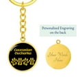 thumbnail image 5 of Caucasian Ovcharka Mama Circle Keychain Stainless Steel or 18k Gold Dog Mom Pendant, 5 of 12