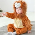 thumbnail image 4 of Coerni Baby Overalls Halloween Fleece Jumpsuit Fall Winter Warm Snowsuit Boy Girl Outfit New Born Flannel Crawl Outwear Thick Romper, 4 of 9