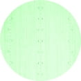 thumbnail image 1 of Ahgly Company Indoor Round Solid Emerald Green Modern Area Rugs, 3' Round, 1 of 4