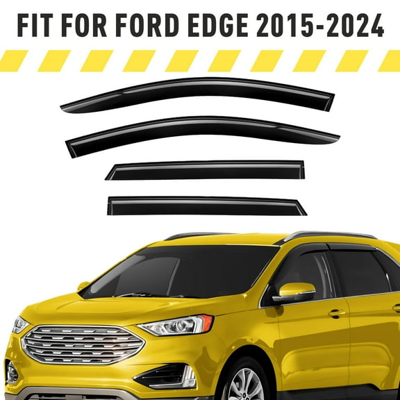 AEROGUYS Extra Durable Window Deflectors Tape-On Window Visors Rain Guards Fit for Ford Edge 2015-2025, Sun Visors, Wind Vent for Shades, Exterior Car Accessories - 4 pcs. AG0899