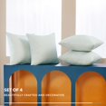 thumbnail image 4 of Deconovo Fundas de cojines decorativas - Juego of 4 Soft Linen Cushion Covers, Machine Washable Pillowcases for Sofa, Pastel Green, 16x16 Inch, 4 of 7