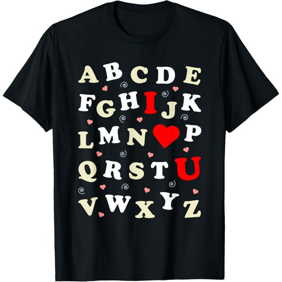Teacher Valentines Shirt ABC Alphabet Shirt For Men Women T-Shirt