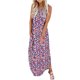 thumbnail image 2 of ICHUANYI Clearance Women Casual Loose Summer Printed Tank Dress Beach Sundress Crewneck Sleeveless Dresses(Purple, XL) ICHUANYI WER2023081003651, 2 of 5