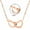 Rose Golden Necklace, variant on 14K Rose Gold Plated Double Heart Shaped Necklace Shiny Wedding Jewelry Gifts