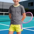 thumbnail image 2 of WUANDIXFA Boys' Rash Guard Toddler UPF 50+ Rashguard Short Sleeve Sun Protective Swim Shirt (Grey, 12-13 Years), 2 of 9