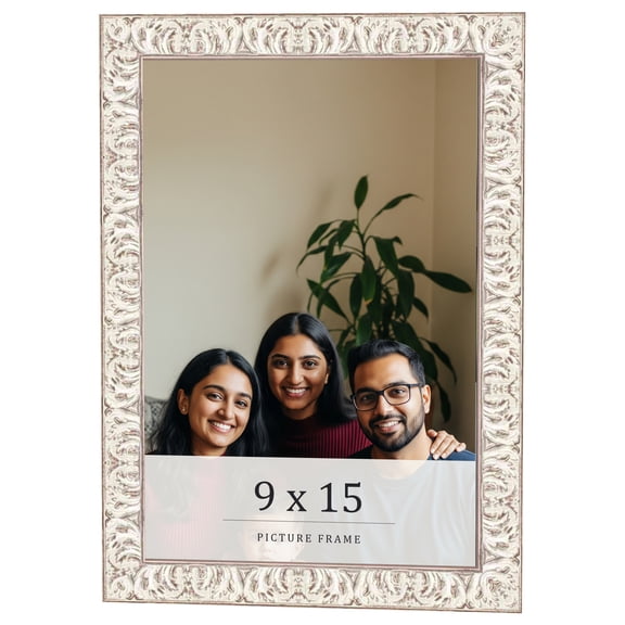 9x15 Frame White Real Wood Picture Frame Width 1.5 inches | Interior Frame Depth 0.5 inches |