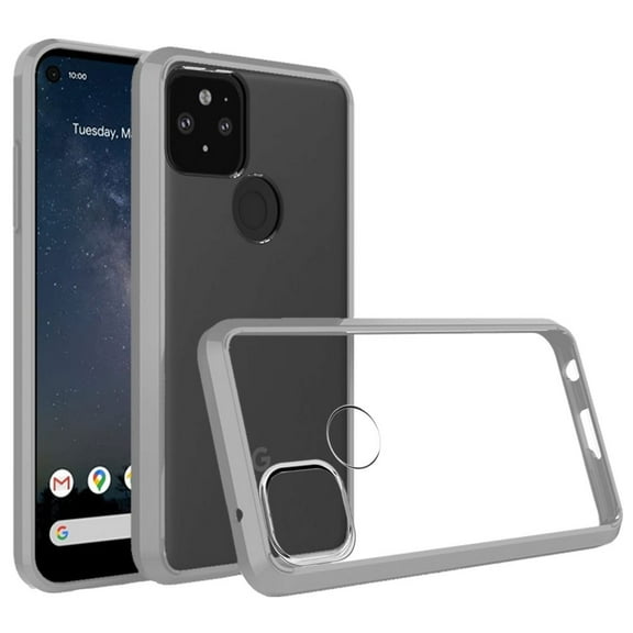 Case for Google Pixel 5 Hybrid Slim Crystal Clear Transparent Shock-Absorption Bumper with TPU   Hard PC Back Frame Phone Cover for Google Pixel 5 by Xpm