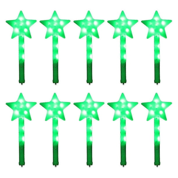 10PCS Flashing Sticks LED Star Stick Glowing Wand Stage Toy Festival Party Light Up Fairy Wand Adult Girls Party Favor