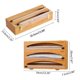 thumbnail image 3 of Wrap Dispenser with Slide Cutter Stroage Holder for Plastic Wrap, Foil and Wax, Natural Bamboo Organizer Wall Mounted, 3 of 5