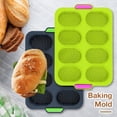 thumbnail image 2 of iPstyle Baguette Pan Hot Dog Molds Silicone French Bread Loaf Baking Mould Easy Clean Dishwasher Safe, 2 of 7