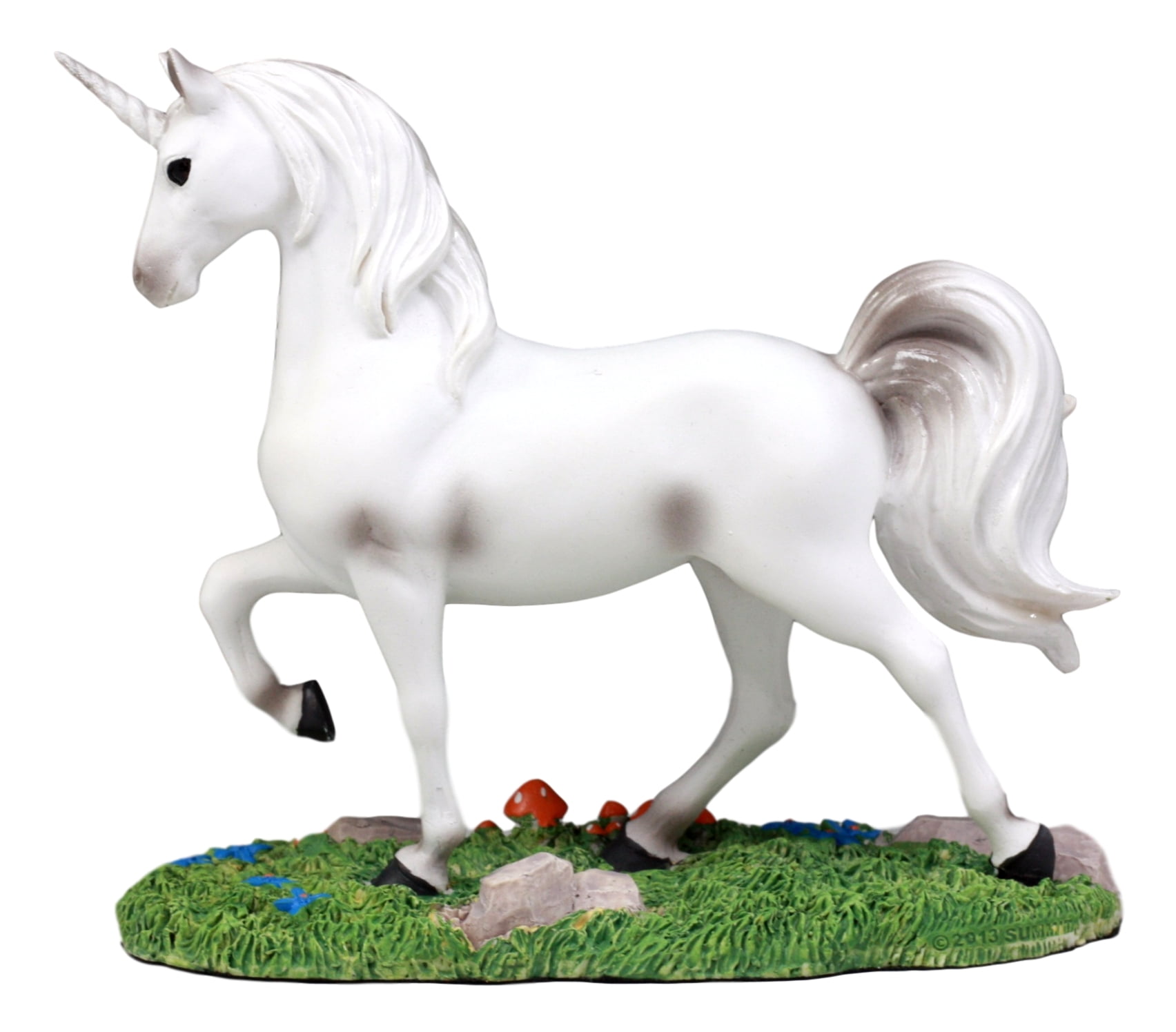 Ebros Enchanted Forest Glade Strolling Unicorn Figurine Decorative Statue 6.75"Long