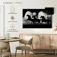 thumbnail image 5 of Elephant Stock Wild Horses Silhouette Wall Art - Horizontal Canvas Wall Art - Living Room Wall Decor - Photography Animal Canvas - Black And Graydecor By Samantha Carter - 36" x 24", 5 of 8