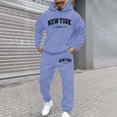 thumbnail image 4 of Valora Men's Suit Street Hoodie Tracksuit for Daily Casual Wear Comfortable Two Piece Set with Hooded Sweatshirt and Joggers Sky Blue 3XL, 4 of 4