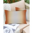 thumbnail image 4 of Waterproof Outdoor Throw Pillows with Inserts 12"x20", Burnt Orange Ombre Soft Decorative Pillowcases for Couch Bedroom, Modern Grey Gradient Farmhouse Art Pillow Covers for Sofa Living Room, 4 of 8
