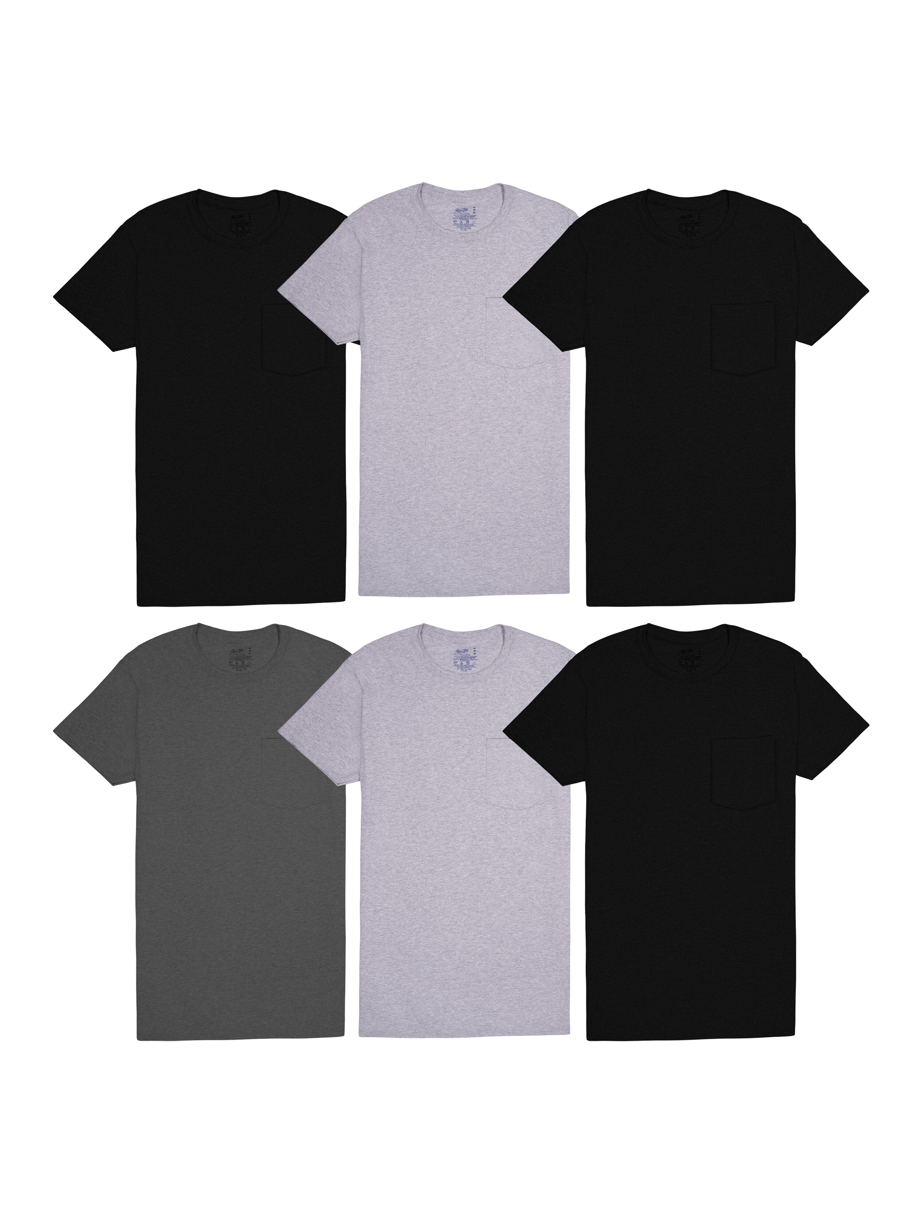 New 10pk BLACK FOTL Mens T Shirt Plain Original 100% Cotton Blank Tee Bulk Buy 