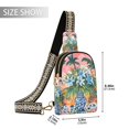 thumbnail image 2 of FORMRS Womens Crossbody Sling Bag Travel Daypack Shoulder Chest Backpack, Blue Flowers, 2 of 7