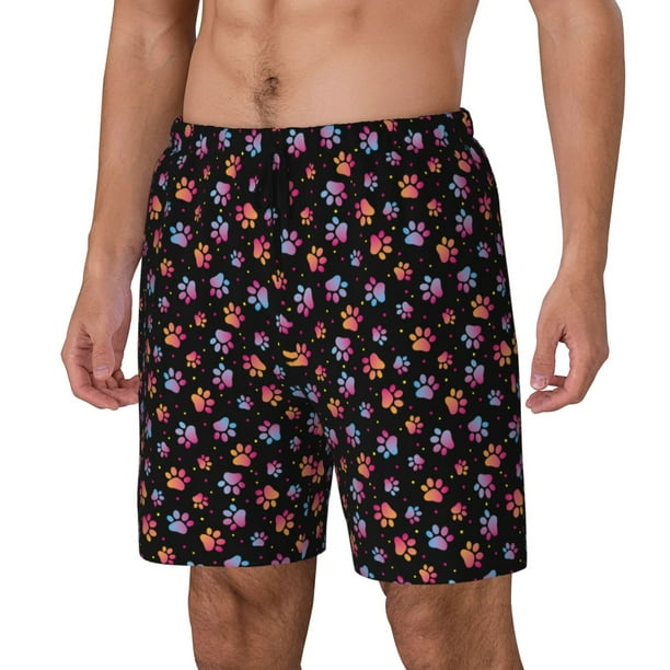 Fotbe Animal Paw 1 Traje de Baño para Hombre – Shorts de Natación de Secado Rápido con Forro y Bolsillos-Small