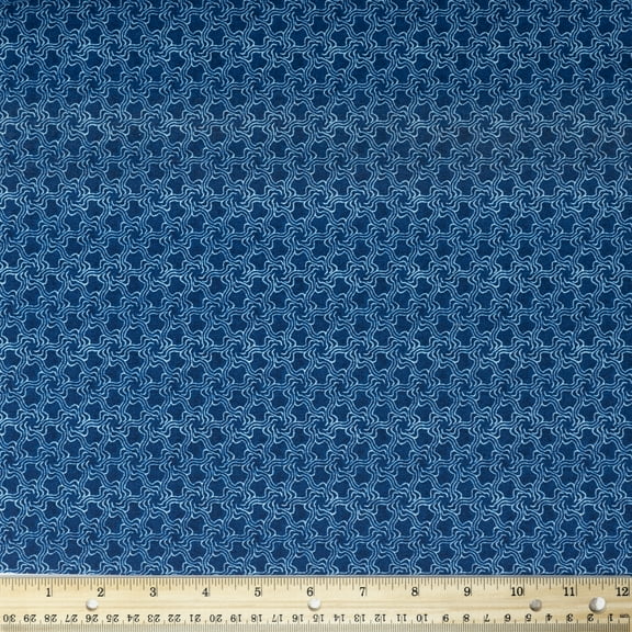 Waverly Inspirations Cotton Duck 54" Whirpool Indigo Color Sewing Fabric by the Yard