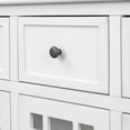 thumbnail image 6 of Modern Sideboard Buffet Cabinet with Storage Drawers and Doors, Rubber Wood Console Table Cupboard for Living Room Dining Room Hallway, 6 of 12