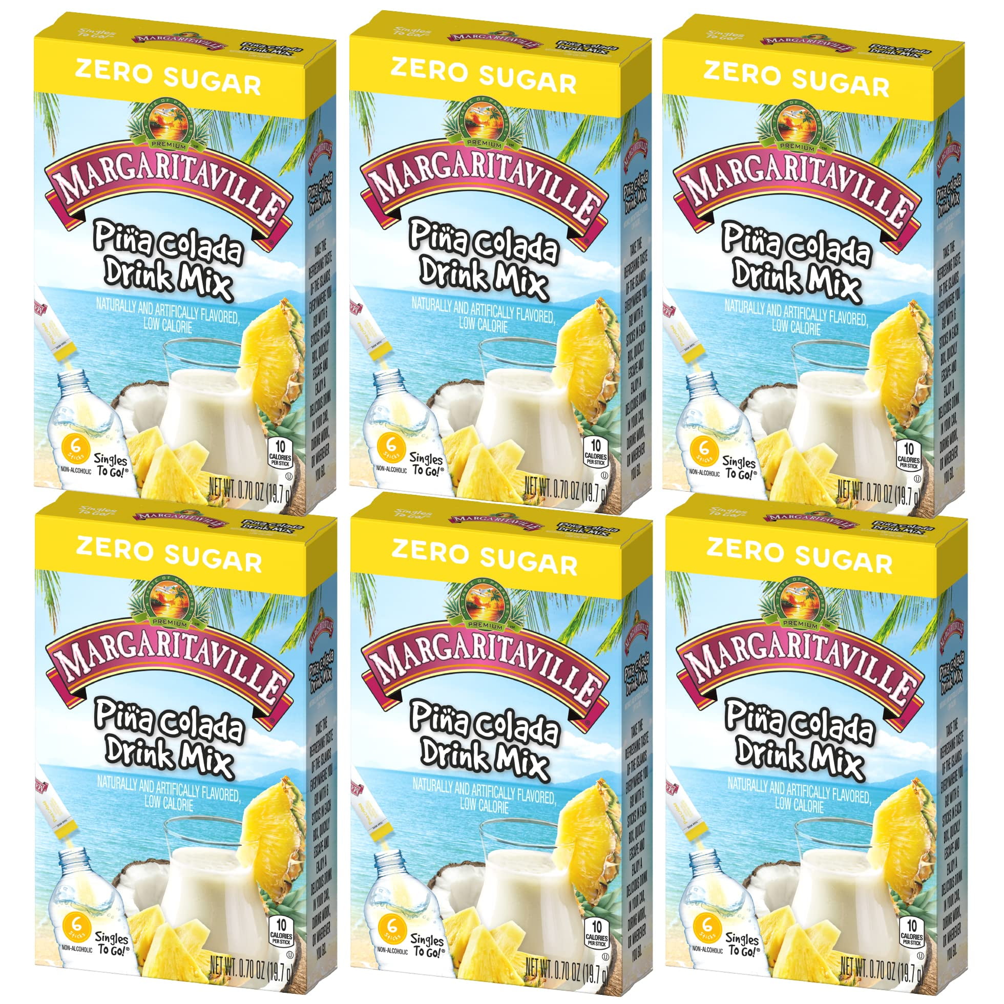 Margaritaville Pina Colada Water Drink Mix, Non-Alcoholic Powder