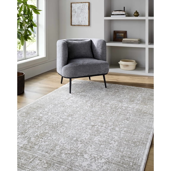 Hauteloom Etherea Living Room, Bedroom Area Rug - Traditional - Off White, Beige - 10' x 13'11"