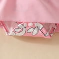 thumbnail image 6 of Onesies Short Sleeve Easter Cartoon Rabbit Bodysuits Dress Headbands Set Baby Onsies Red 12 Months-18 Months, 6 of 7